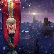 Auch das noch: Der Weihnachtsmann gerät in einen Sturm.