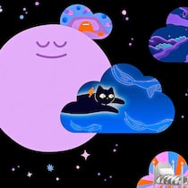 Der lila Mond wacht artig über unseren hoffentlich bald gesunden Schlaf.