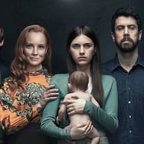Fast der gesamte Cast: Rupert Grint, Lauren Ambrose, Nell Tiger Free, Toby Kebbell (v. l.). Und das Baby: Mason oder Julius Belford.