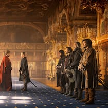 Zur königlichen Audienz in Reih und Glied: Porthos, Aramis, Athos und D’Artagnan (v.l.).