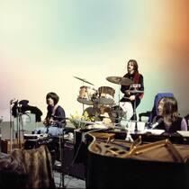 Live-Jam: Die vier Beatles im Aufnahmestudio in London.