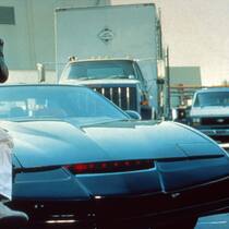 David Hasselhoff aka Michael Knight mit seinem sprechenden Auto K.I.T.T. in der Erfolgsserie «Knight Rider»