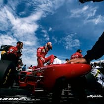 Michael Schumacher in seiner ersten Saison für den Ferrari-Rennstall 1996 (GP von Kanada).