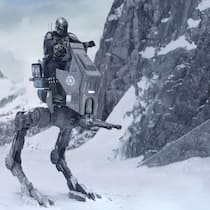 Kopfgeldjäger Mando weiss Maschinen wie diesen AT-RT-Läufer schlau zu nutzen.