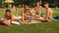 Im Freibad den Mädchen nachgaffen, geilo! Alba, PD, Gollum und Peppi (v. l.).