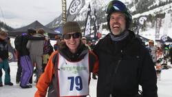 Snowboard-Pionier Paul Gruber (l.) mit Arthur Honegger.