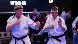 Bereit für das grosse Finale: Johnny Lawrence (l.) und Daniel LaRusso.