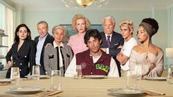 Die Zweiflers in ihrer ganzen Pracht: Dana, Jackie Horovitz, Oma Lilka, Mutter Mimi, Samuel, Opa Symcha, Leon und Saba (v. l.).