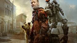 Kurioses Trio: Finch (M.) mit Hund Goodyear und seinem selbstgebauten Roboter Jeff.