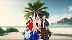 Realitystars unter sich: (hinten v.l.): Kader Loth, Evelyn Burdecki, Calvin Kleinen; (vorne v.l.:) Matthias Mangiapane, Sarah Knappik, Gigi Birofio, Filip Pavlović.