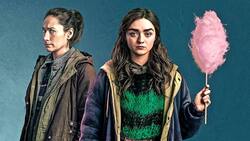 Candyflossen hoch, oder ich schiesse! Kim (Maisie Williams) mit Mutter Tina (Sian Clifford, l.) .