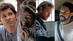 Letzte Hoffnung: Stu (l.) und Larry (r.) stellen sich mit «Mutter» Abagail (Whoopi Goldberg) gegen Randall Flagg (2. v. r.), den Abgesandten des Bösen.