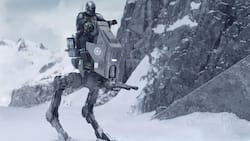 Kopfgeldjäger Mando weiss Maschinen wie diesen AT-RT-Läufer schlau zu nutzen.