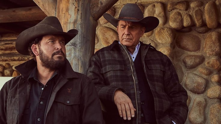 Rip (Cole Hauser, l.) und John (Kevin Costner) in «Yellowstone»