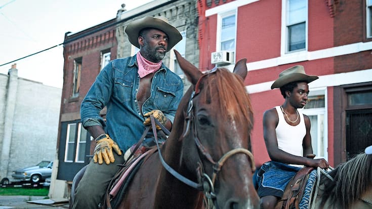 CONCRETE COWBOY - (L-R) Idris Elba as Harp and Caleb McLaughlin as Cole.  Cr. Aaron Ricketts / NETFLIX Â© 2021