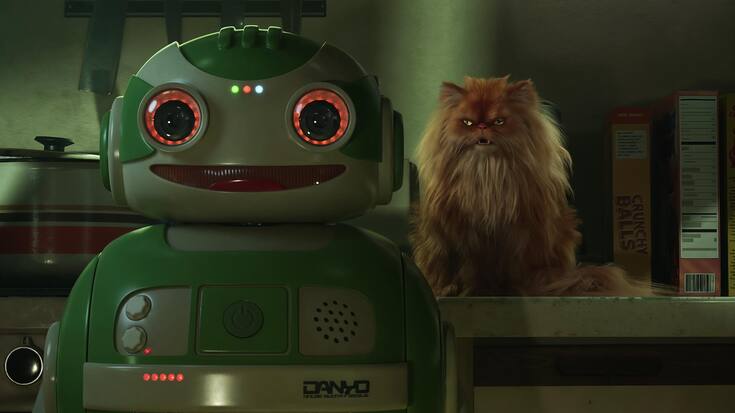 Durchgeknallt gibt’s nicht. Zur Anthologieserie «Love, Death & Robots» passt auch die Combo Roboter und Katze. 