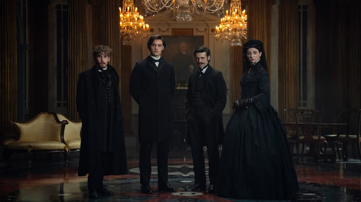 Die Guinness-Erben: Benjamin,  Edward, Arthur & Anne (v. l.).