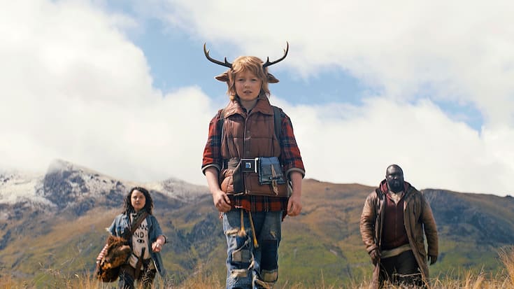 SWEET TOOTH (L to R) STEFANIA LAVIE OWEN as BECKY, CHRISTIAN CONVERY as GUS and NONSO ANOZIE as TOMMY JEPPERD in episode 105 of SWEET TOOTH Cr. COURTESY OF NETFLIX Â© 2021
