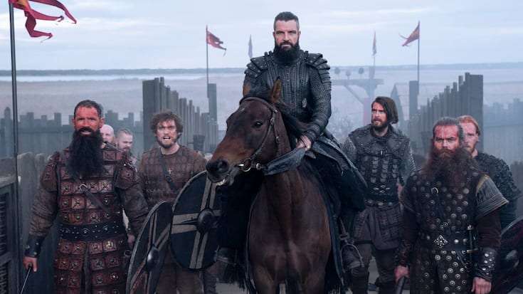Vikings: Valhalla. (L to R) Bradley Freegard as Canute in episode 104 of Vikings: Valhalla. Cr. Bernard Walsh/Netflix Â© 2021