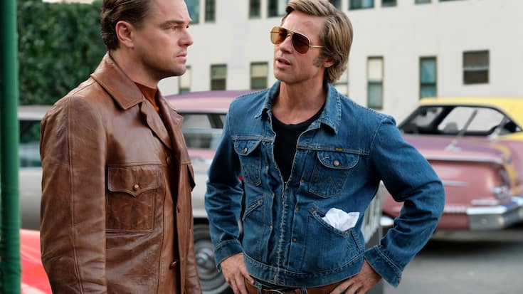 Leonardo DiCaprio and Brad Pitt star in ONCE UPON TIME IN HOLLYWOOD.