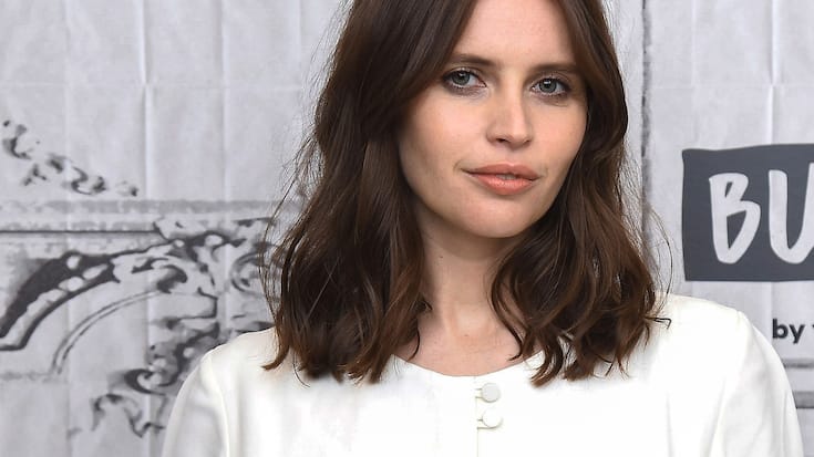 NEW YORK, NEW YORK - DECEMBER 03: Actress Felicity Jones visits the Build Series to discuss the Amazon Studios film ï¿¢ï¾ï¾The Aeronautsï¿¢ï¾ï¾ at Build Studio on December 03, 2019 in New York City. (Photo by Gary Gershoff/Ge