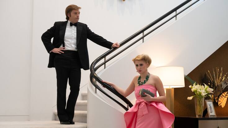Ärger: Trump (Sebastian Stan) mit der ersten Ehefrau Ivana (Maria Bakalova).