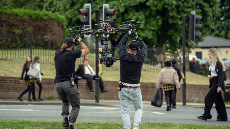 Adolescence. Crew on the set of Adolescence. Cr. Courtesy of Ben Blackall/Netflix Â© 2024
