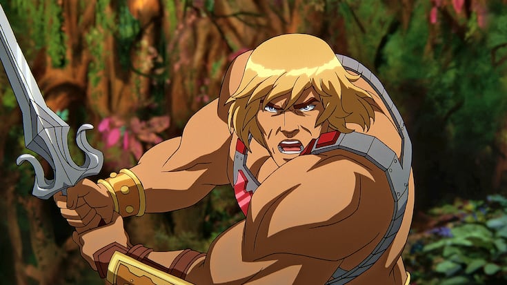 MASTERS OF THE UNIVERSE: REVELATION (L to R) CHRIS WOOD as HE-MAN in episode 101 of MASTERS OF THE UNIVERSE: REVELATION Cr. COURTESY OF NETFLIX Â© 2021