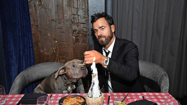 NEW YORK, NEW YORK - OCTOBER 22: Justin Theroux attends as Cinema Society hosts a special screening of Disney+'s "Lady And The Tramp" at iPic Theater on October 22, 2019 in New York City. (Photo by Dimitrios Kambouris/Getty Images for Disney+)