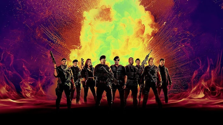 Kino – «The Expendables 4»: Barney ­(Stallone, M.)  und Christmas (Statham, 4. v. l.) lassen es krachen.