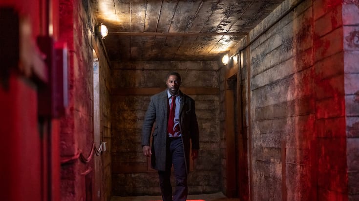 Luther: The Fallen Sun. Idris Elba as John Luther in Luther: The Fallen Sun. Cr. John Wilson/Netflix Â© 2023