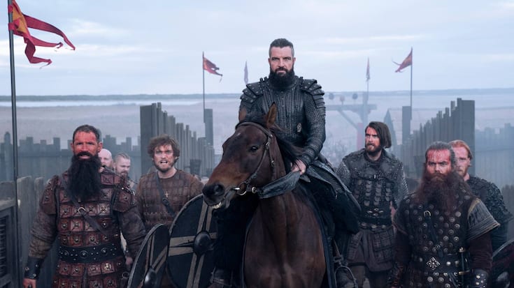 Vikings: Valhalla. (L to R) Bradley Freegard as Canute in episode 104 of Vikings: Valhalla. Cr. Bernard Walsh/Netflix Â© 2021