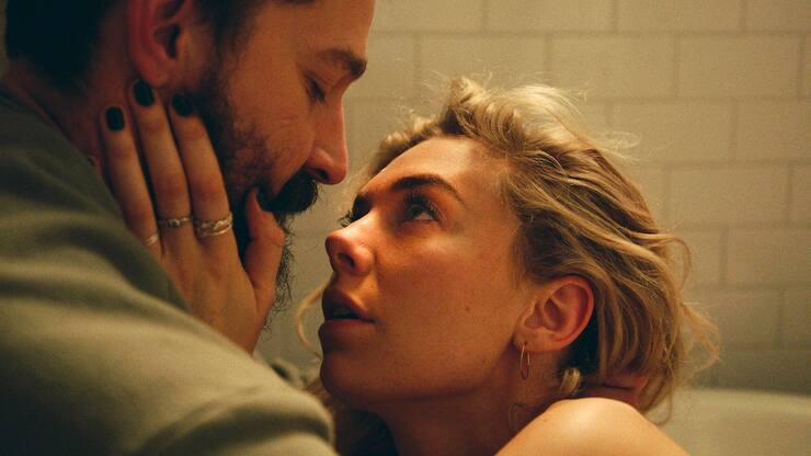 PIECES OF A WOMAN: (L to R) Shia LeBeouf as Sean and Vanessa Kirby as Martha