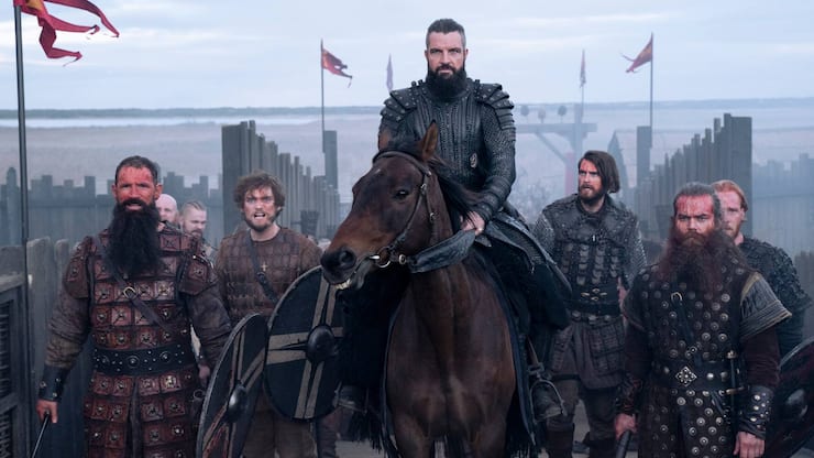 Vikings: Valhalla. (L to R) Bradley Freegard as Canute in episode 104 of Vikings: Valhalla. Cr. Bernard Walsh/Netflix Â© 2021