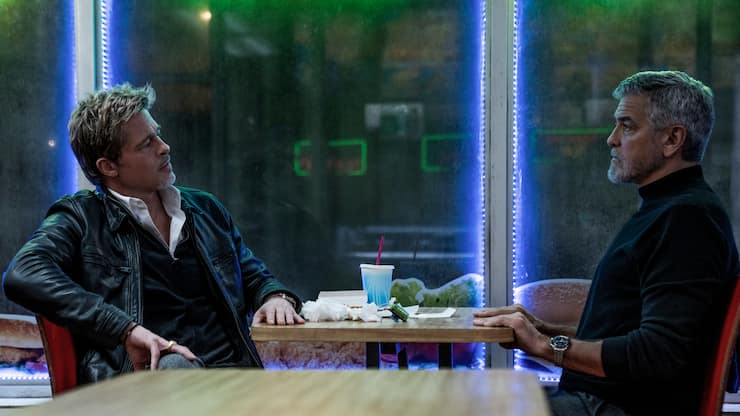 Wer ist der Leitwolf? Brad Pitt (l.) und George Clooney als namenlose Aufräumer in der Unterwelt.