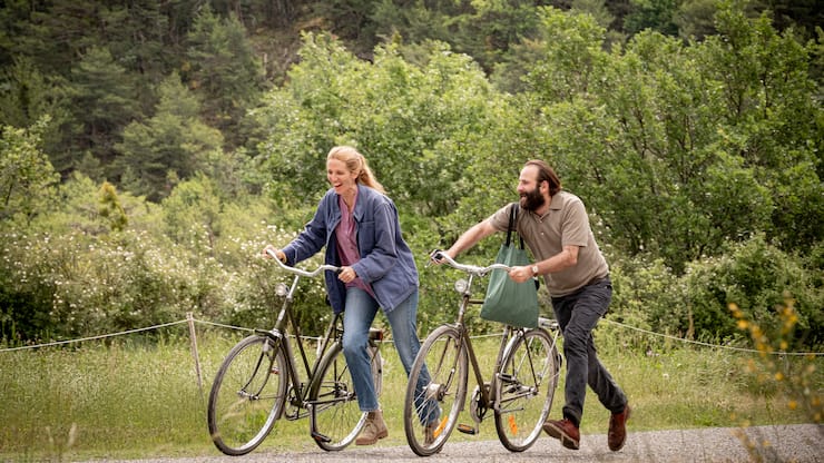 Velotalk: Charlotte (San­drine Kiberlain) und  Simon (Vincent Macaigne) in «Chronique d’une affaire passagère»
