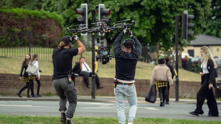 Adolescence. Crew on the set of Adolescence. Cr. Courtesy of Ben Blackall/Netflix Â© 2024
