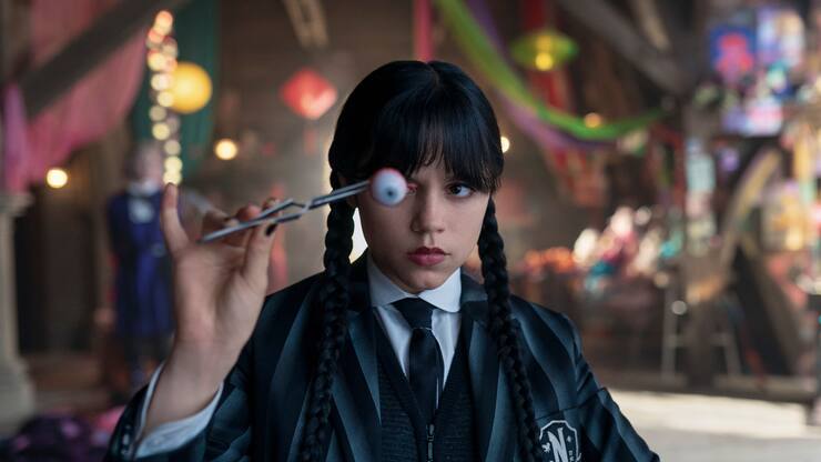 Alle Augen auf  Wednesday:  Das finstere Gör  (Jenna Ortega)  ist wieder da.