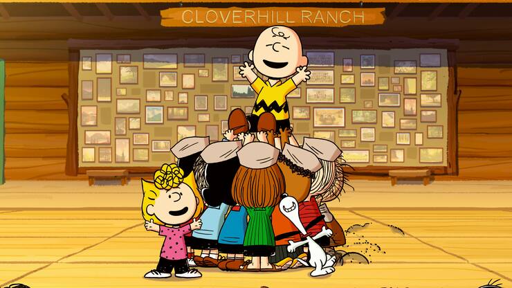 Nun singen sie auch noch: Charlie Brown und seine Freunde.