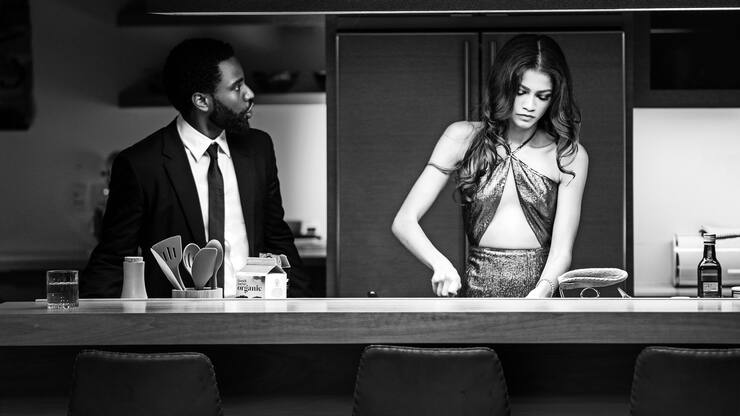 MALCOLM & MARIE (L-R): JOHN DAVID WASHINGTON as MALCOLM, ZENDAYA as MARIE. DOMINIC MILLER/NETFLIXÂ Â© 2021