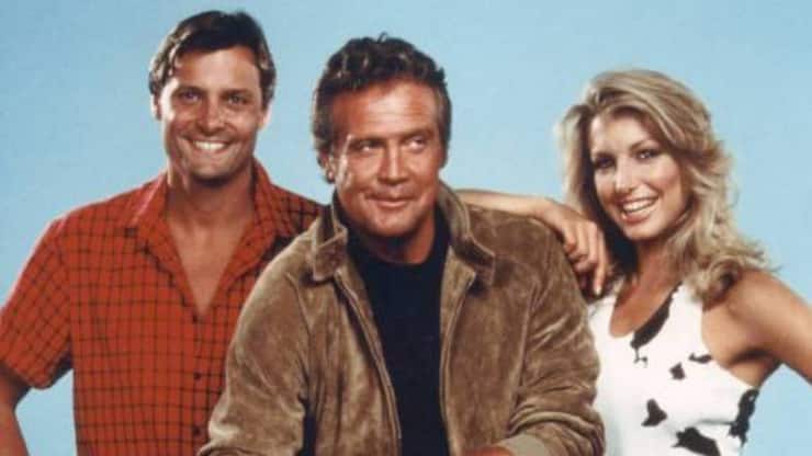 Ein Colt fÂ¸r alle Fâ°lle, (FALL GUY) USA 1981, Regie: Russ Mayberry, DOUGLAS BARR, LEE MAJORS, HEATHER THOMAS,  UnitedArchives00007322a Colt for all Cases Case Guy USA 1981 Director Russ Mayberry Douglas Barr Lee Majors Heather Thomas UnitedArchives00007322  