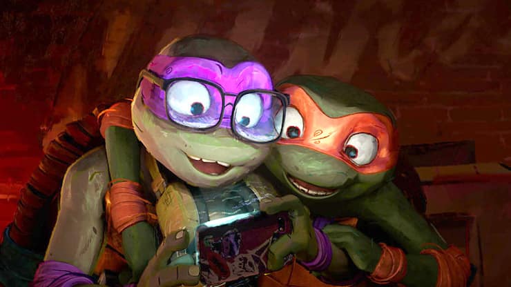 Auch wenn sie mutierte Schildkröten sind: Donatello und Michelangelo haben dieselben Hobbys wie andere Teenager: «Teenage Mutant Ninja Turtles: Mutant Mayhem»
