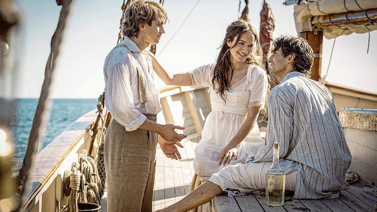 Edmonds (Niney, r.) Liebe zu Mercedes (Demoustier) erregt den Neid von Fernand (Bouillon).