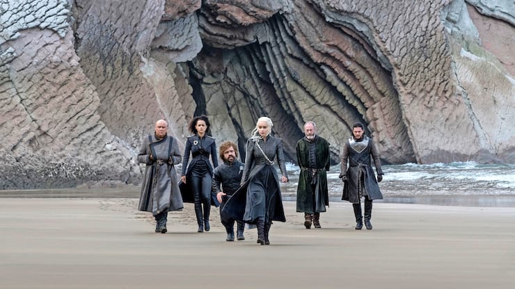 Daenerys Targaryen (Emilia Clarke), die Mutter der Drachen, und ihre Entourage in der 8. Staffel von «Game of Thrones». 