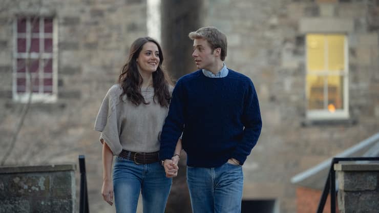 Eine junge liebe entzückt die Royalfans: Kate (Meg Bellamy) und William (Ec Mc Vey).