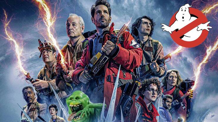 Kino – «Ghostbuster: Frozen Empire»: Gary (Rudd, M.), Ray (Aykroyd, 2. v. l.), Peter (Murray) und Co. fackeln wieder Geister ab.