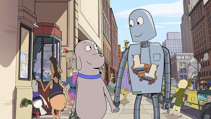 Kino – «Robot Dreams»: Dog spaziert mit seinem neuen Roboterfreund durch New York.