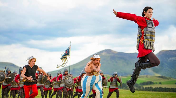 Kampfbereit: Asterix (Canet), Obelix (Lellouche), Prinzessin Fu (Julie Chen).