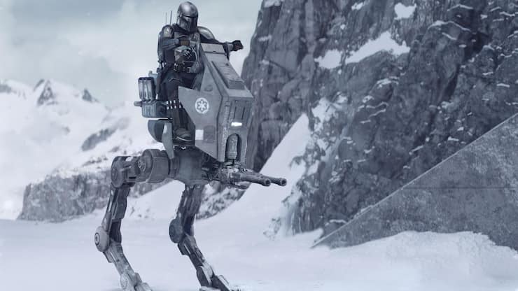 Kino – «The Mandalorian and Grogu: Kopfgeldjäger Mando weiss Maschinen wie diesen AT-RT-Läufer schlau zu nutzen.