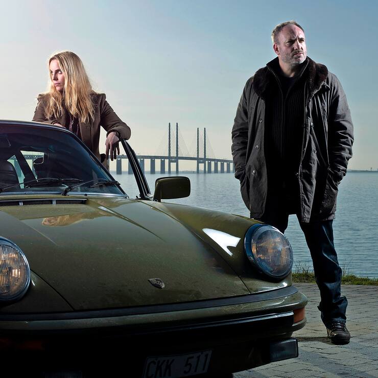 Bron/Broen/The Bridge Sofia Helin dans le rÃ´le de Saga et Kim Bodnia dans le rÃ´le de Martin